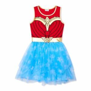 WW84 Girls' Wonder Woman 2pc Cosplay Costume Tutu Tulle Dress size 4/5